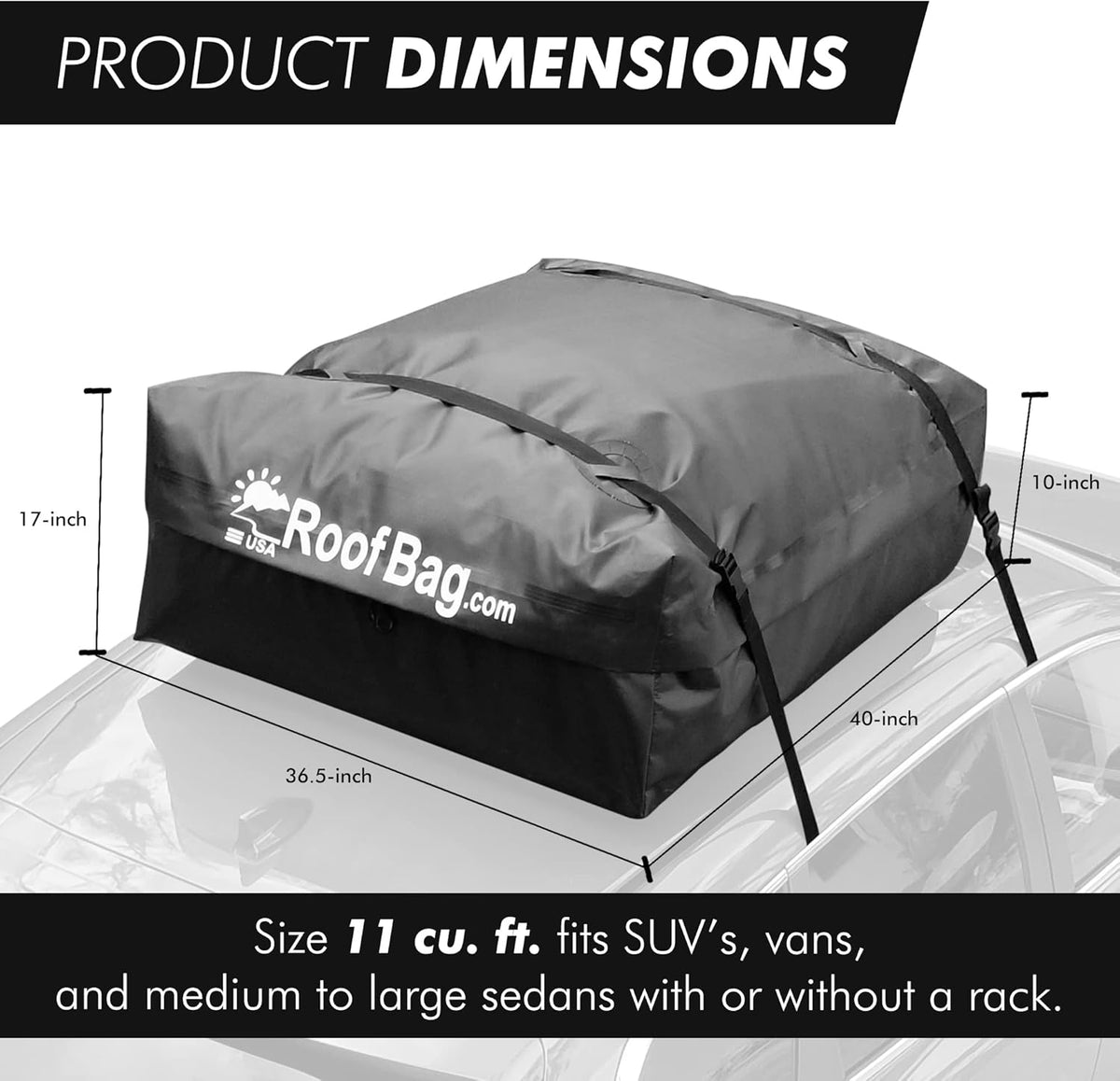 Waterproof Rooftop Cargo Carrier 11 cu. ft. T420