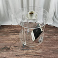 Clear Round Rolling Cart with Wheels 2-Tier Storage Tray D3124