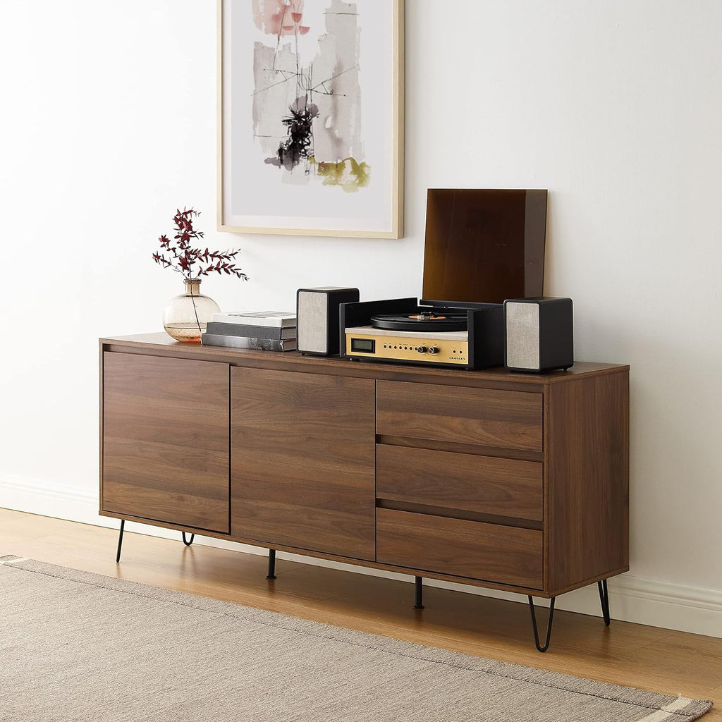 Brown Oak Record Storage Sideboard C8095