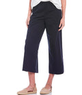 Petite Organic Cotton Stretch Poplin Wide Leg Cropped Pant Z622