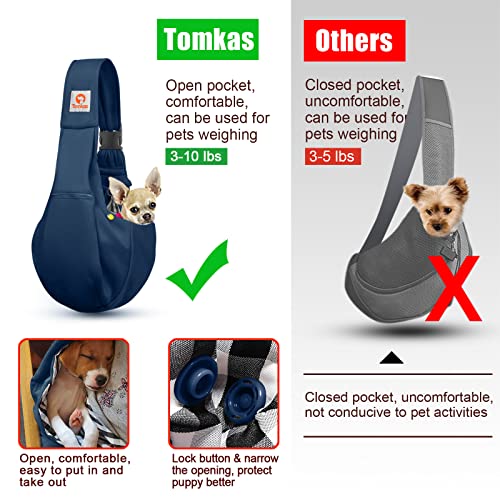 Small Dog Sling Carrier with Adjustable Strap (Black) Y161