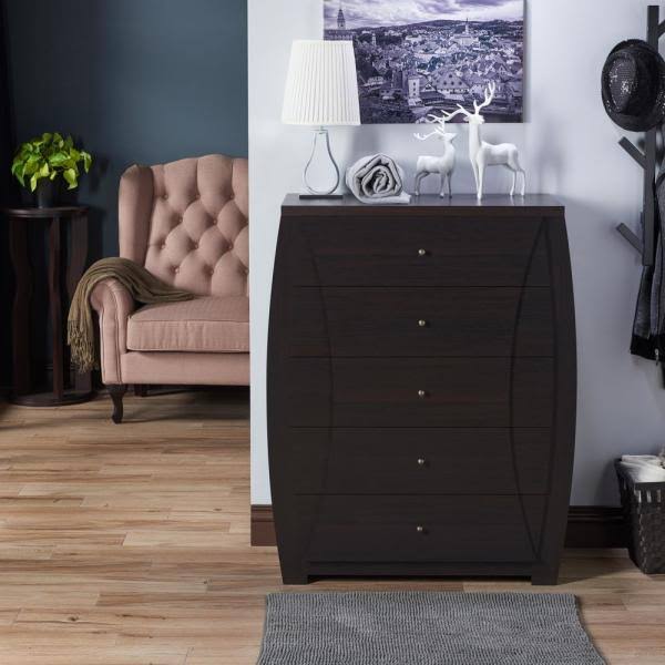 5-Drawer Espresso Chest Y82934