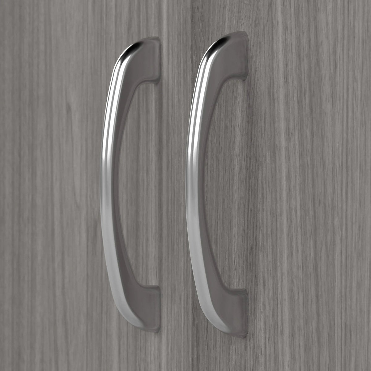 Tall Storage Cabinet with Doors in Modern Gray K447