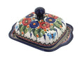 Polish Pottery Square Butter Dish W55359