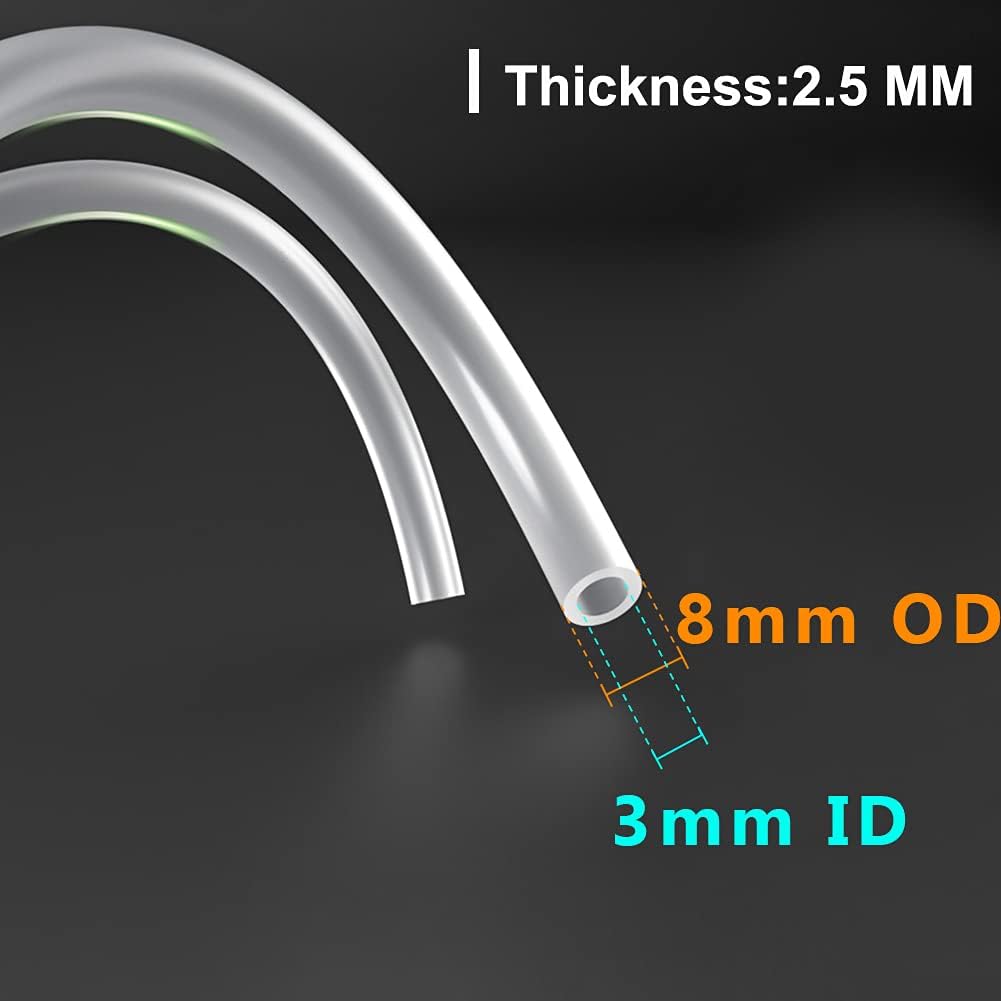 9.84ft 3mm 8mm Food Grade High Temp Silicone Tubing M9273