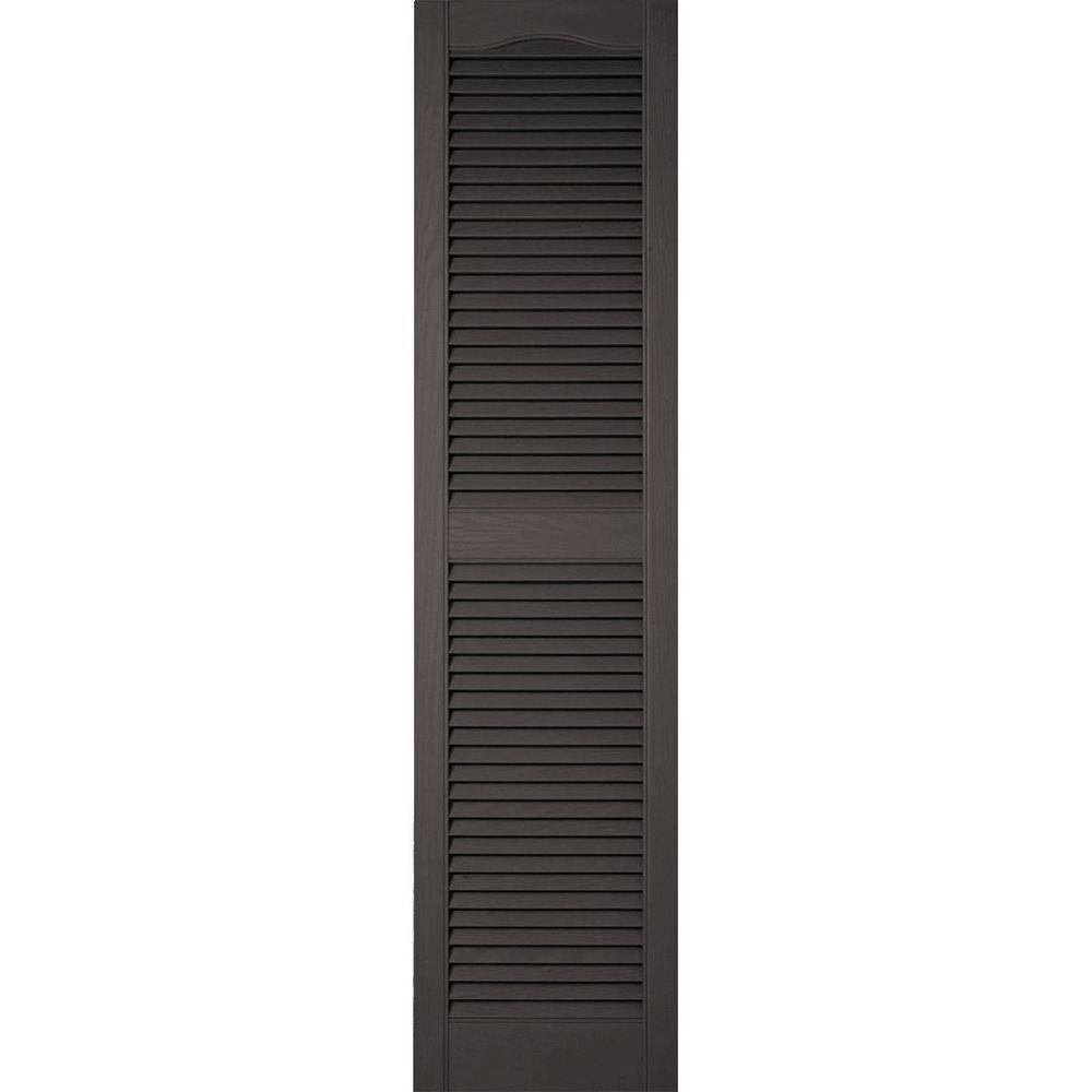12 inch x 56 inch Vinyl Open Louver Shutters E646