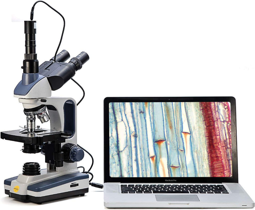 40X-2500X Trinocular Compound Lab Microscope with Mechanical Stage G238676