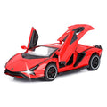 Blue Metal Model Car with Light and Sound Pull Back Toy Car B833203