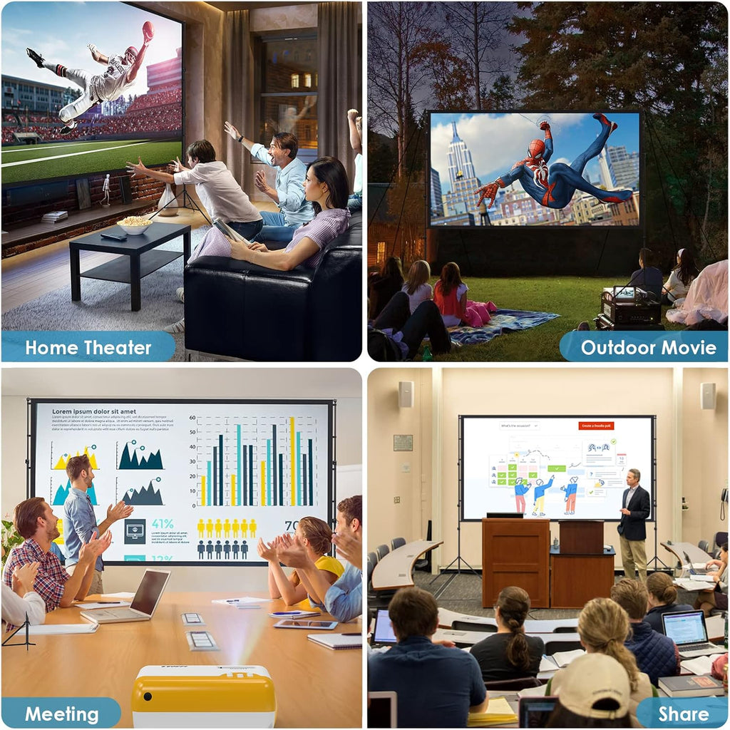 180 Inch Pull Down Projector Screen with Stand F14340