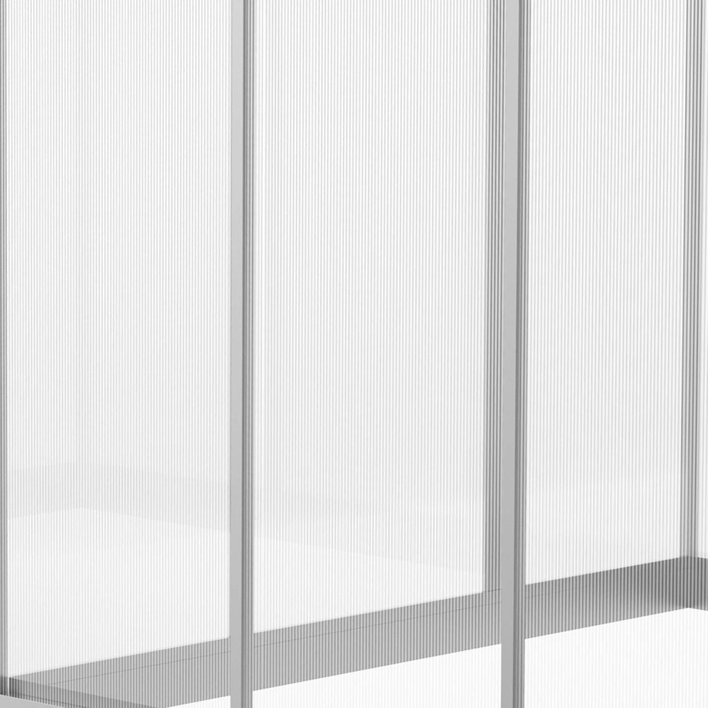 6' x 6' Walk-in Polycarbonate Greenhouse with Roof Vent W613203