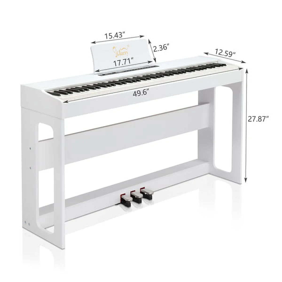 88 Keys Full Weighted Digital Piano with Stand Y923129