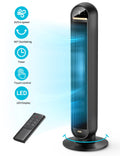 36 Standing Floor Fan with Remote, 90° Oscillating, 4 Speeds, 4 Modes S252