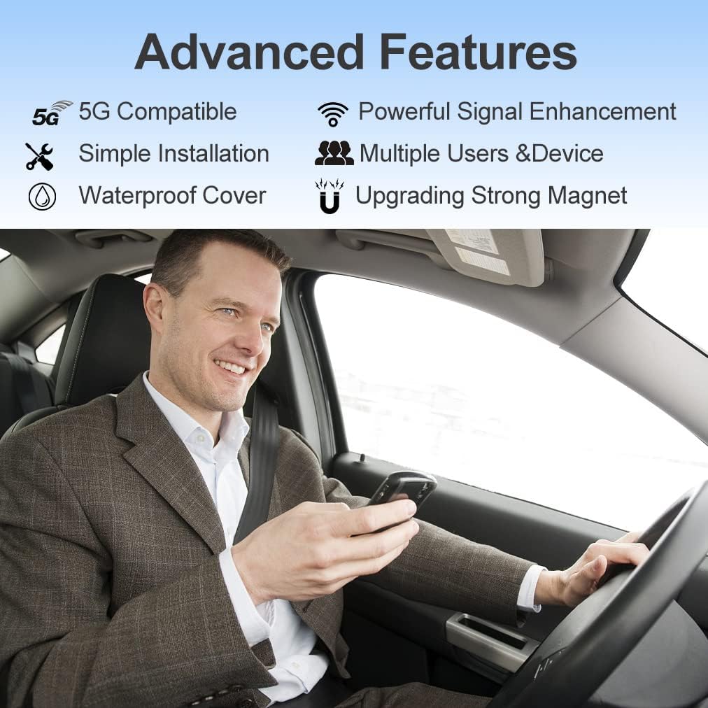 Cell Phone Booster for Car with Magnetic Roof Antenna X51182