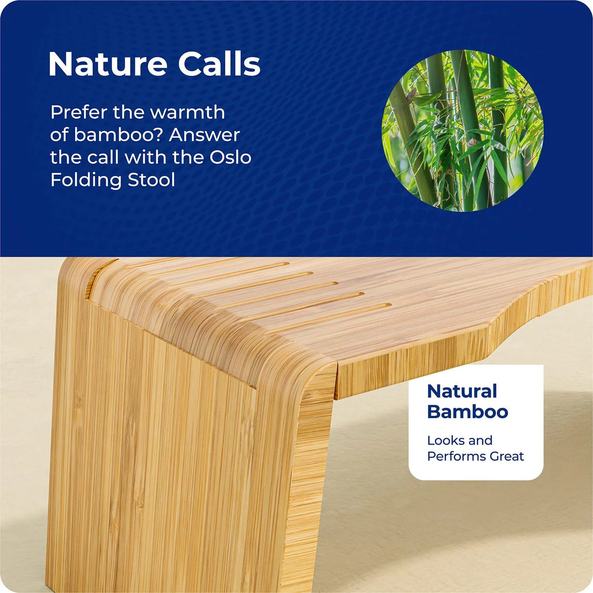 Folding Bamboo Toilet Stool 7 Inches N500392