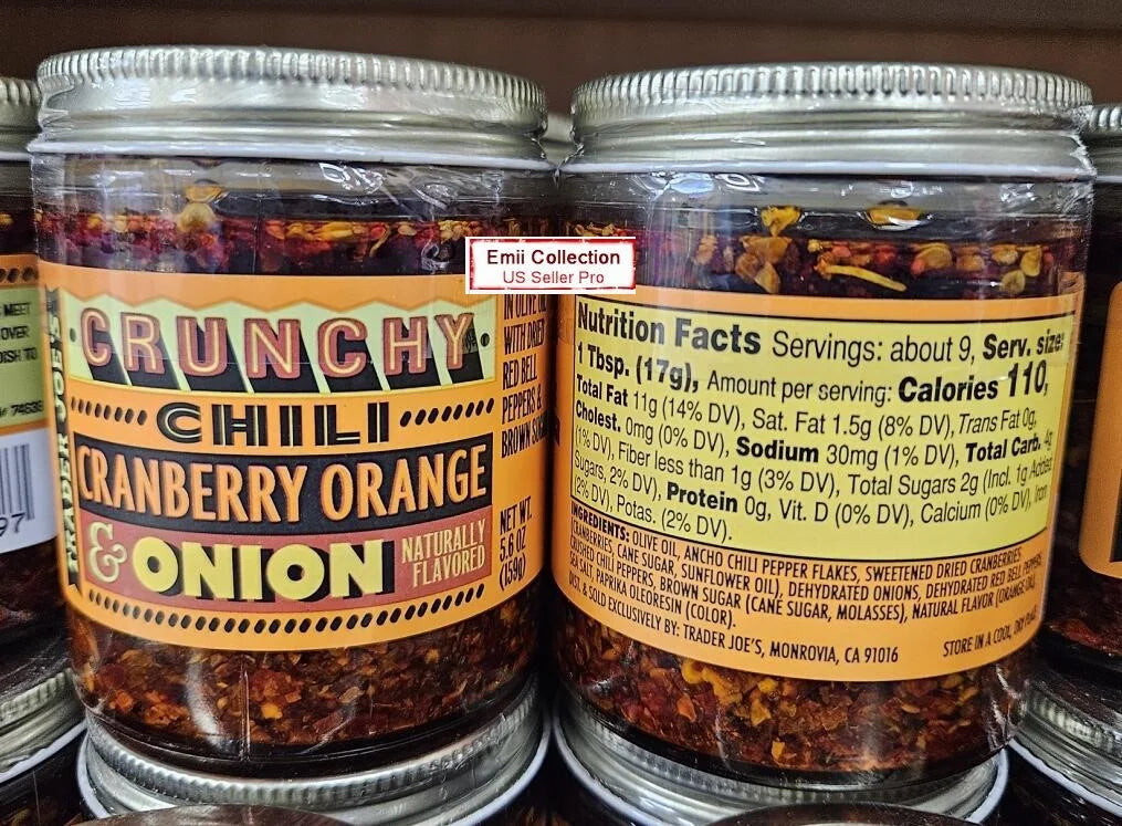 Crunchy Chili Cranberry Orange Onion 5.6oz 159g (2 Bottles) Q509