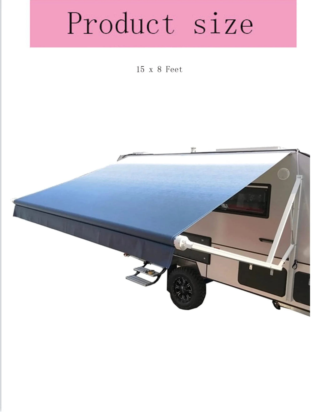15x8 Feet 100% PVC RV Awning Fabric Replacement N638919