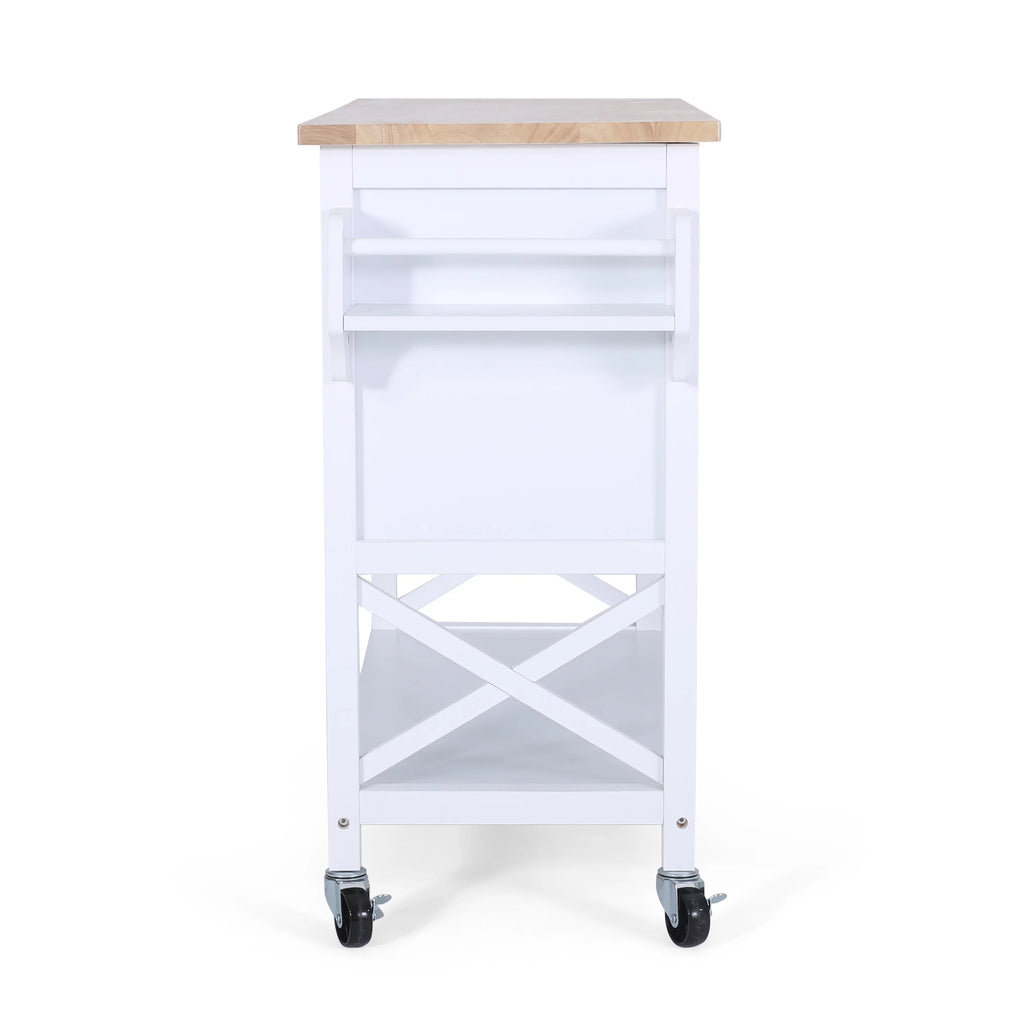 White Wood Kitchen Cart N1327