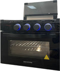 17 Inch 3 Burners Black RV Gas Range Stove and Oven Combo Y775240