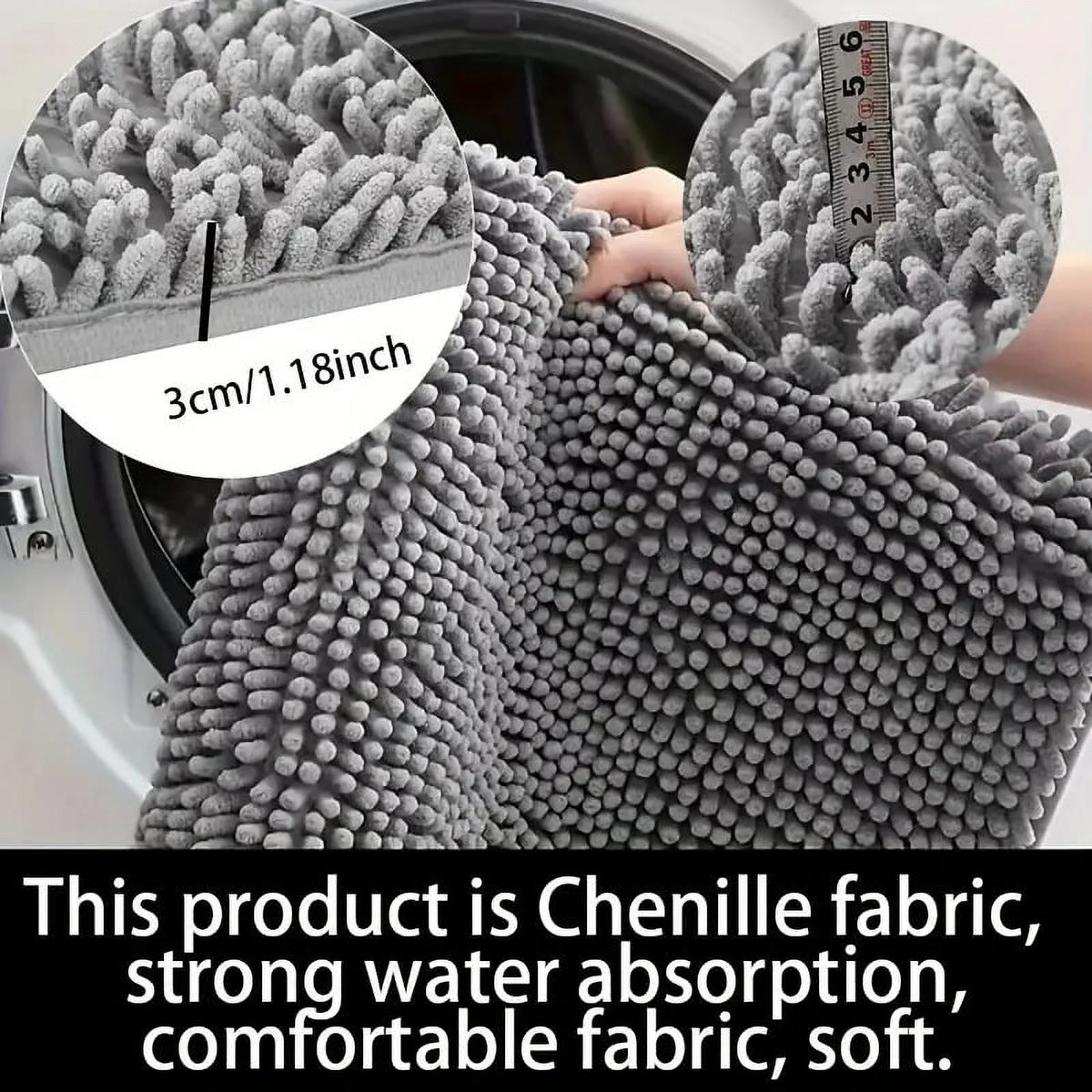 Non-Slip Washable Microfiber Door Mat M58825