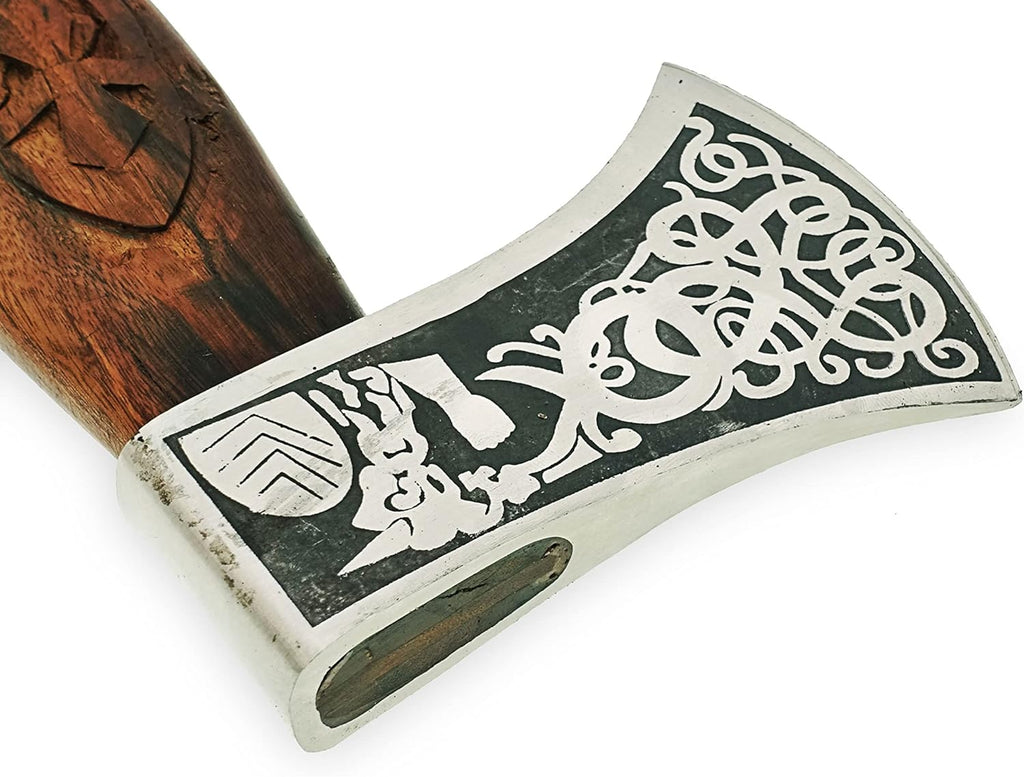 16 Inches Carbon Steel Axe with Rose Wood Handle J20070