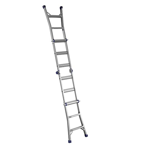 18 ft Reach Height Aluminum Multi-Position Ladder, 300 lb. Load Capacity Type IA Duty Rating X559