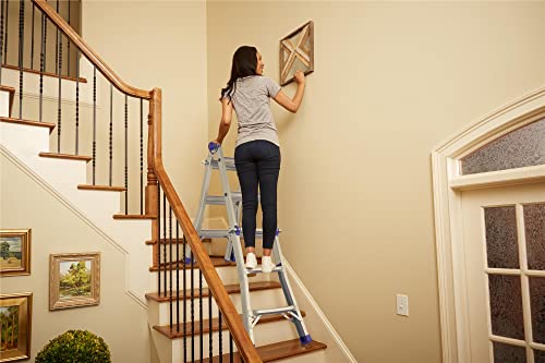 18 ft Reach Height Aluminum Multi-Position Ladder, 300 lb. Load Capacity Type IA Duty Rating X559