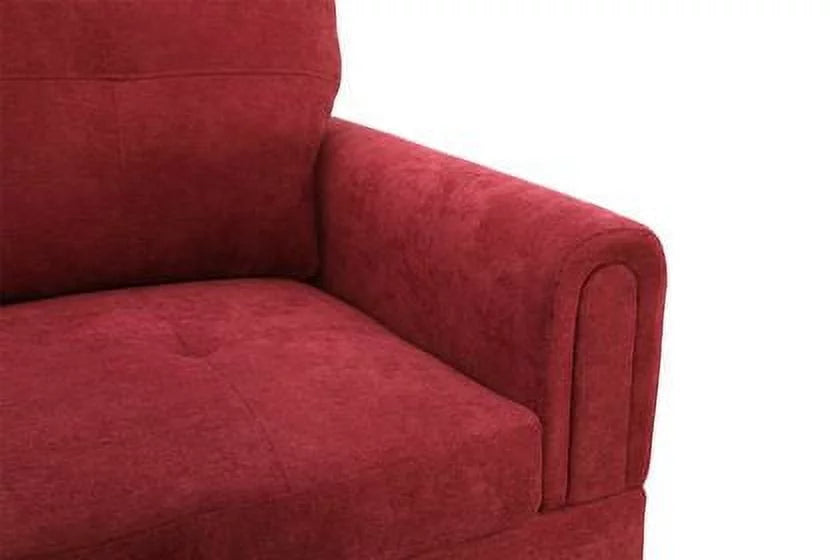 Wine Red L Shaped Sectional Sofa R3390