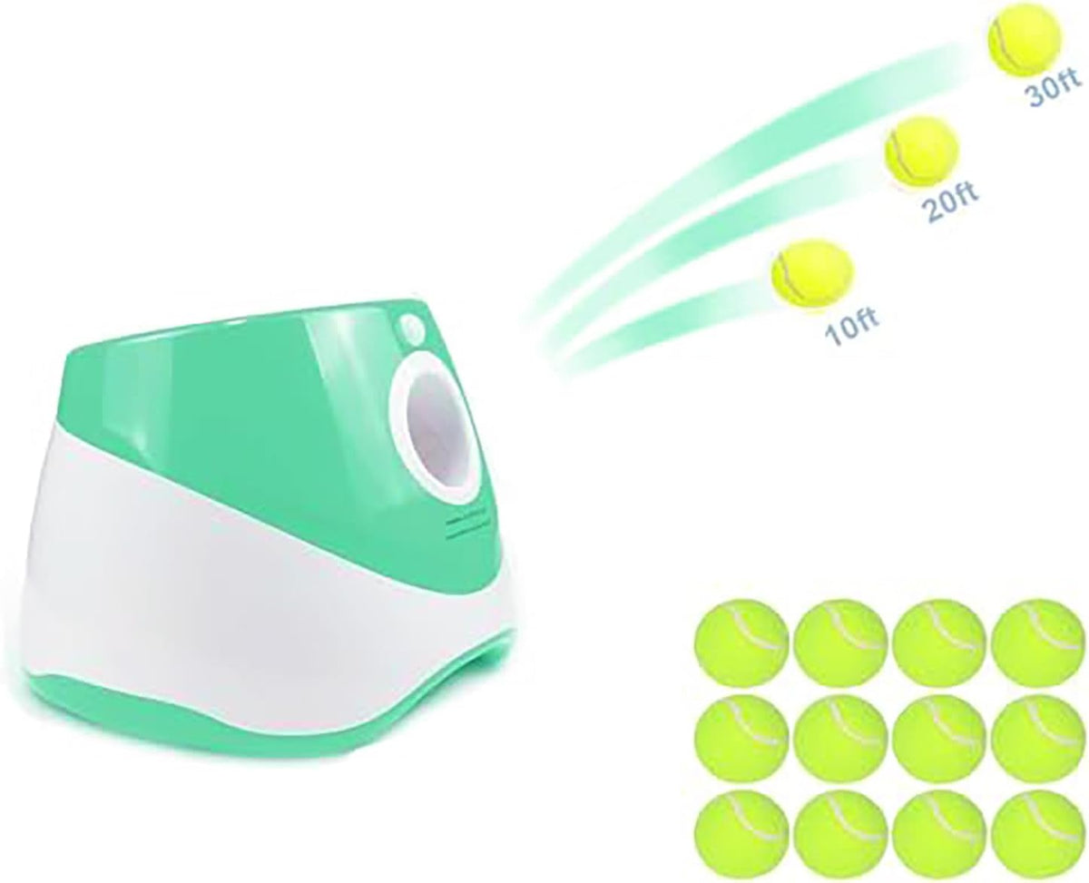 Automatic Ball Launcher with 12 Tennis Balls (Green) H9828