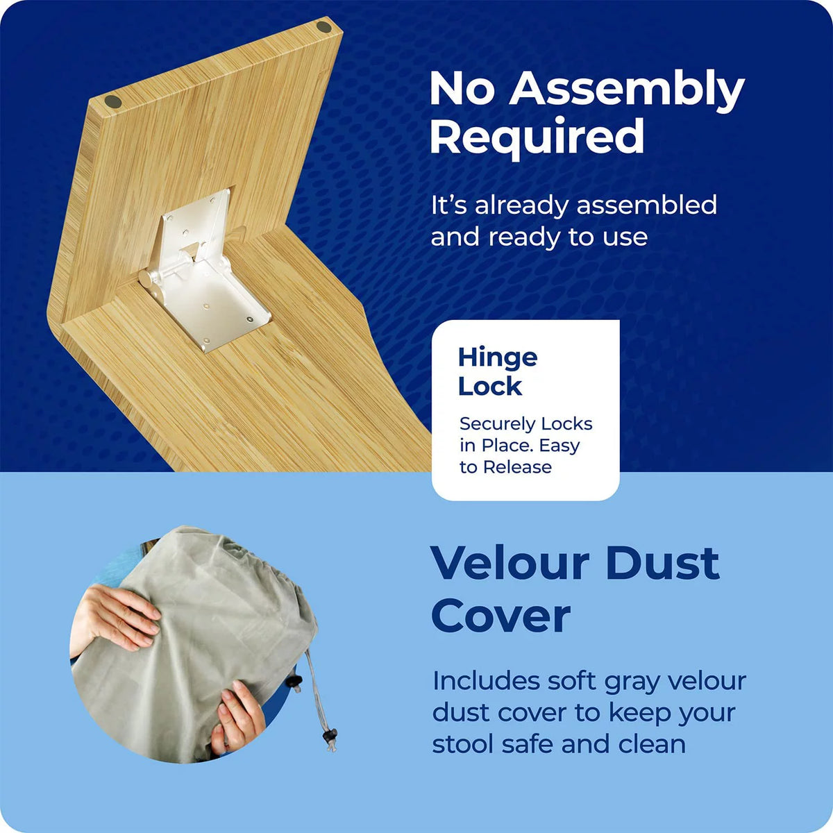 Folding Bamboo Toilet Stool 7 Inches N500392