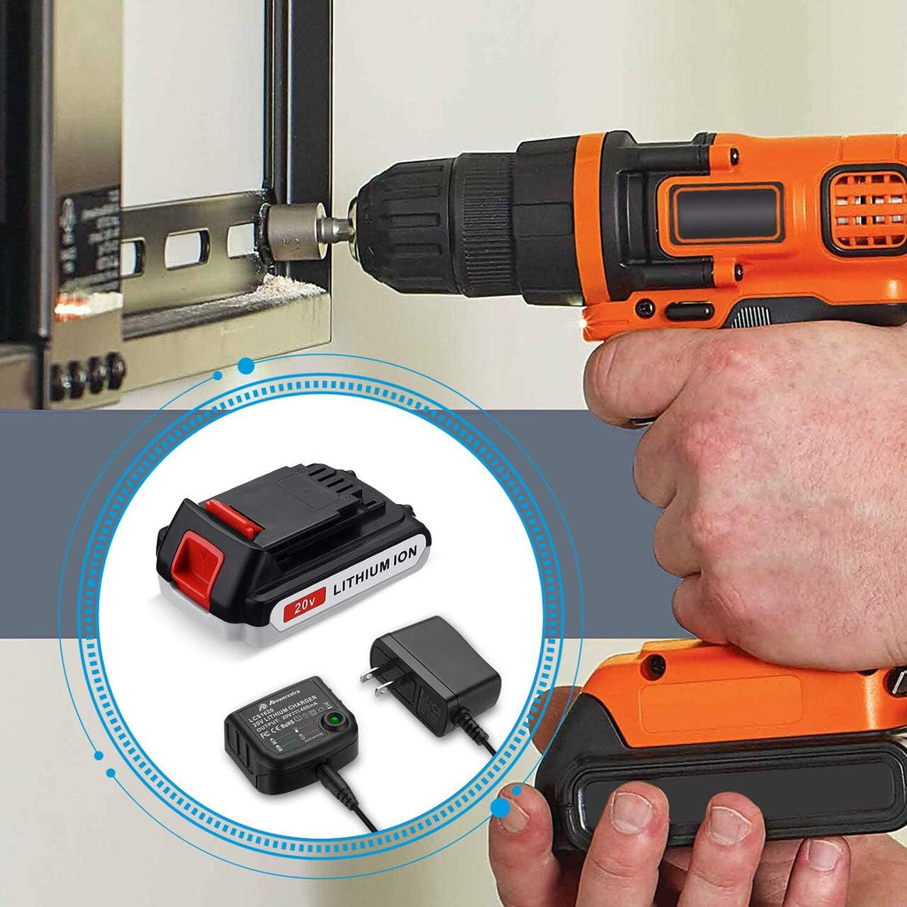 2 Pack 3.0Ah Battery and Charger for 20V MAX I7872