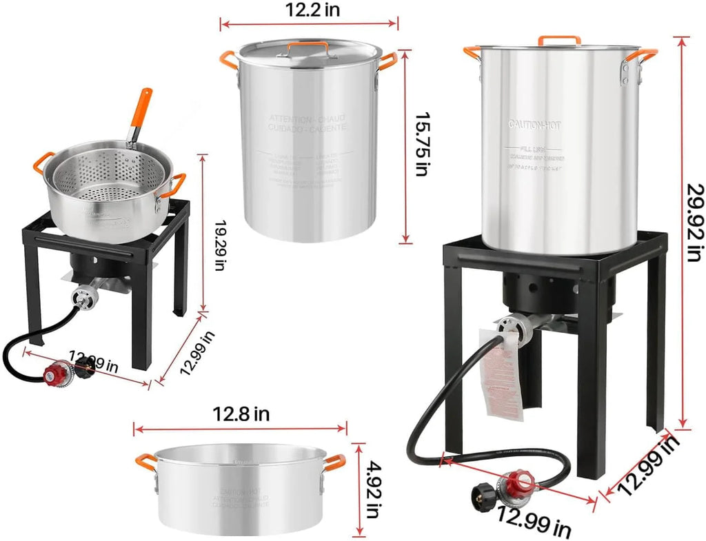 10 Quart Aluminum Propane Outdoor Fish Fryer Set W88206
