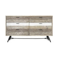 6 Drawer Two Tone Acacia Wood Dresser H40387
