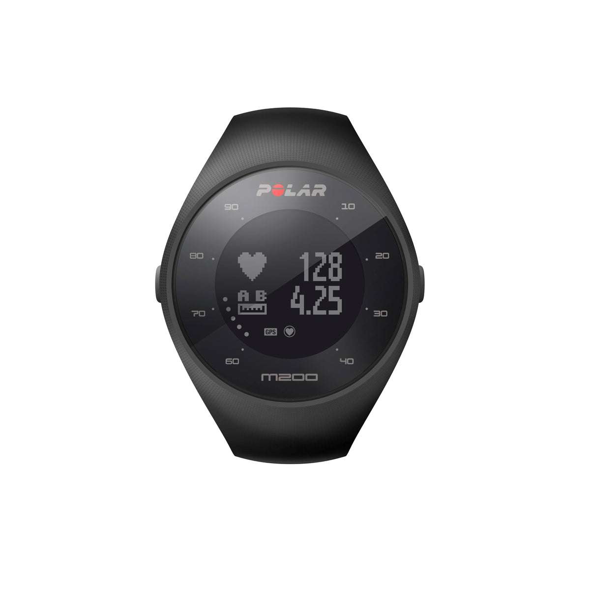 Black GPS Running Watch with Heart Rate Q592