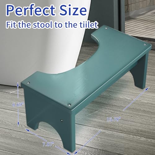 6.7" Non-Slip Wood Toilet Stool C626