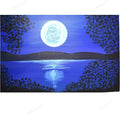 Canvas Wall Art Moon Picture Painting 36x24 Inches B4681