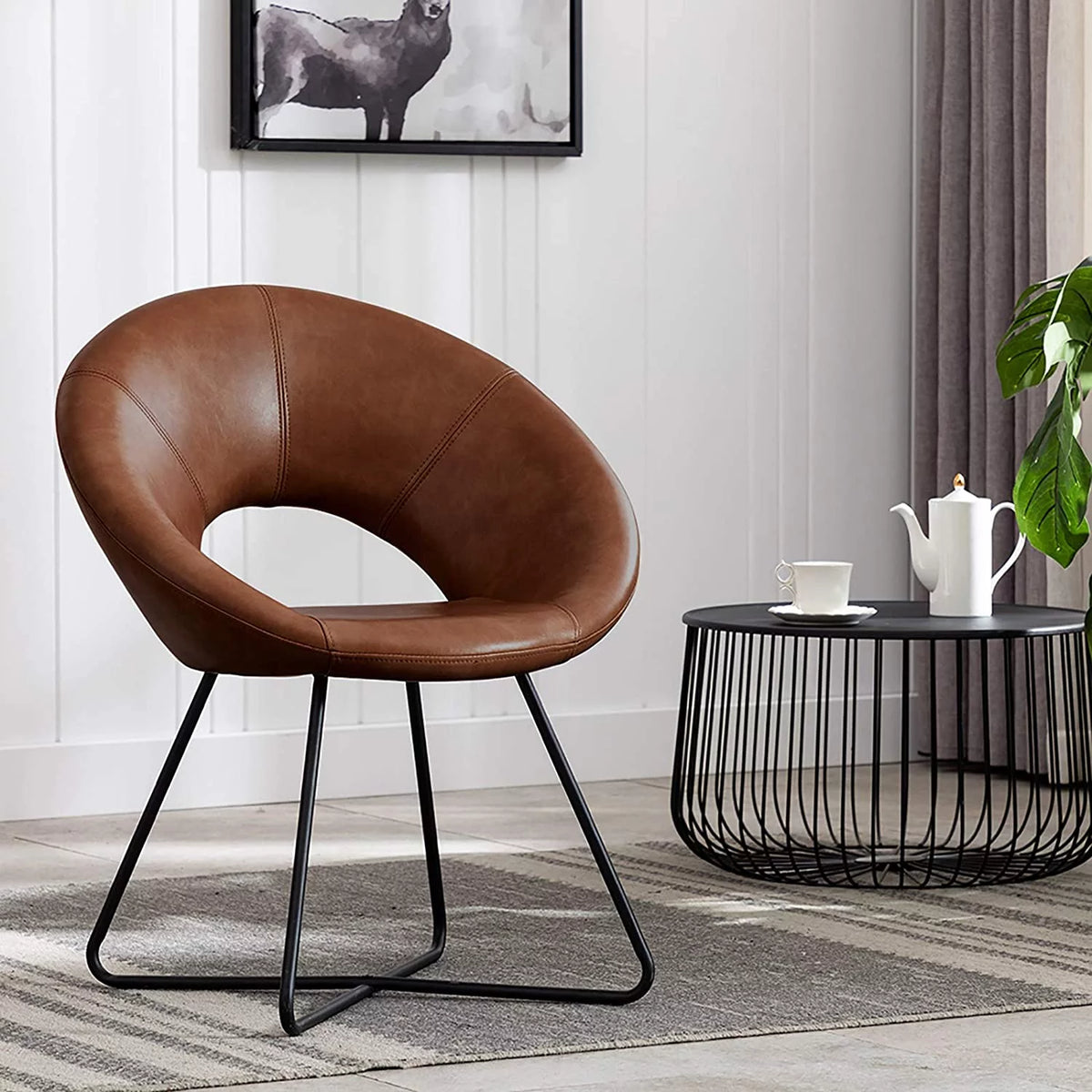 Pink Velvet Upholstered Accent Chair with Golden Metal Legs I873050