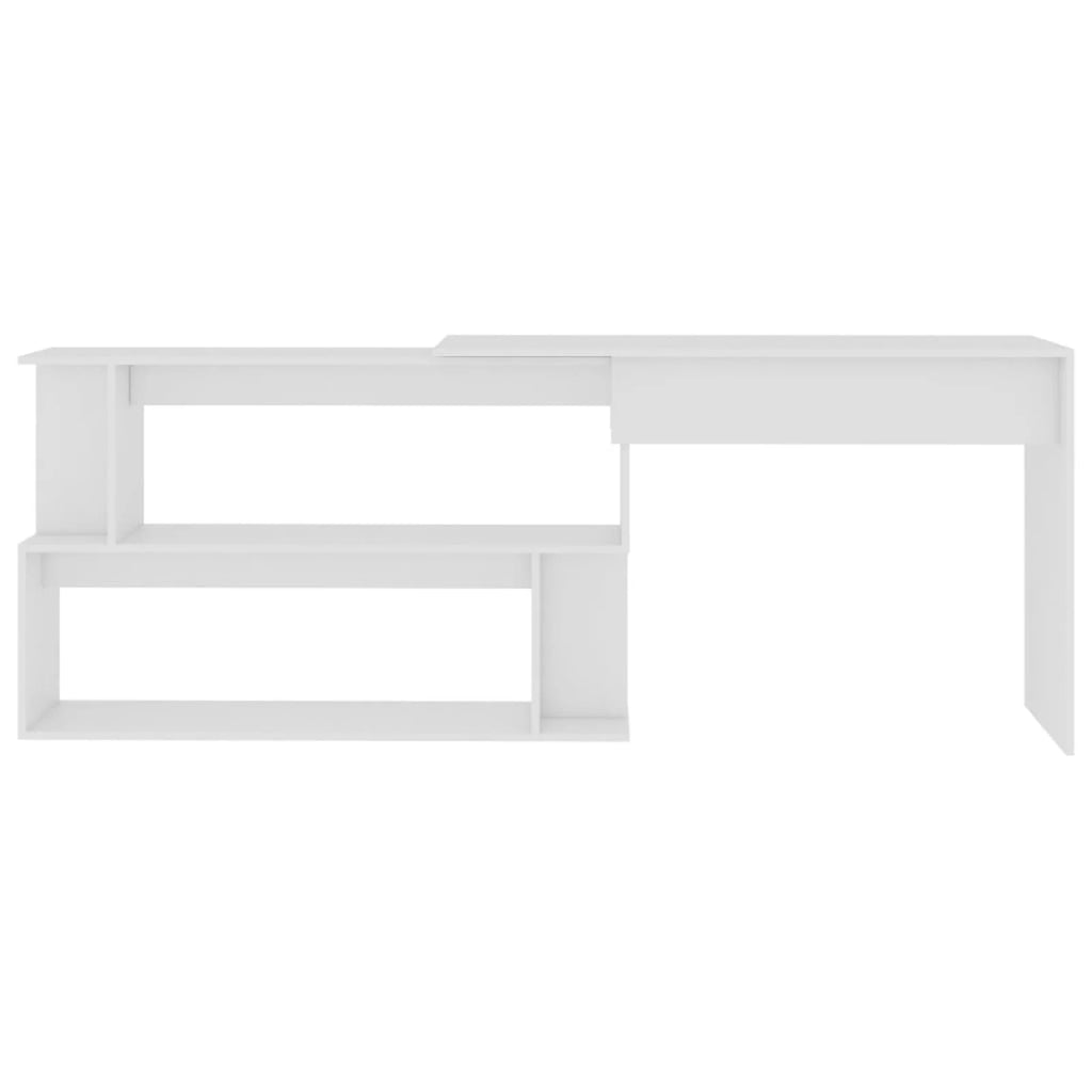 White Engineered Wood Corner Desk O279814