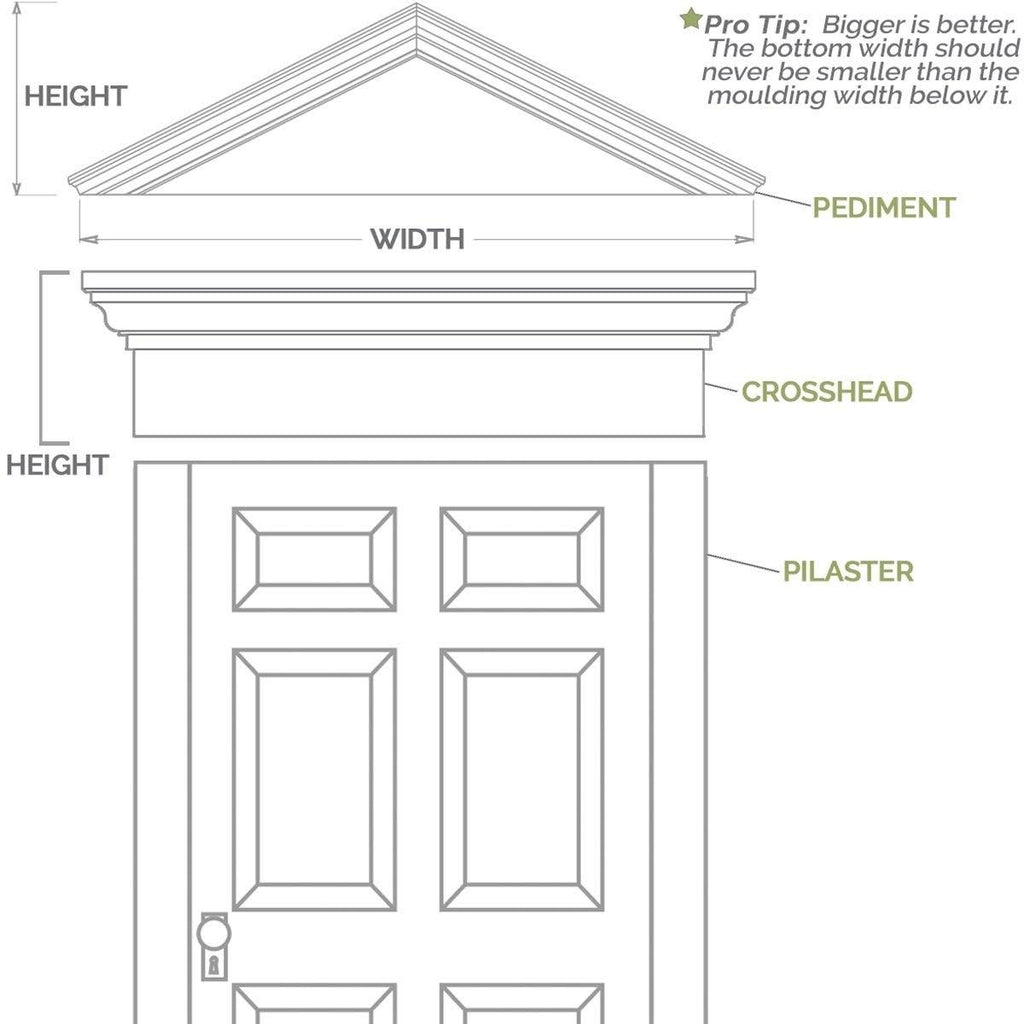 Flat Panel PVC Pilaster with Capital and Base (Pair) O5842