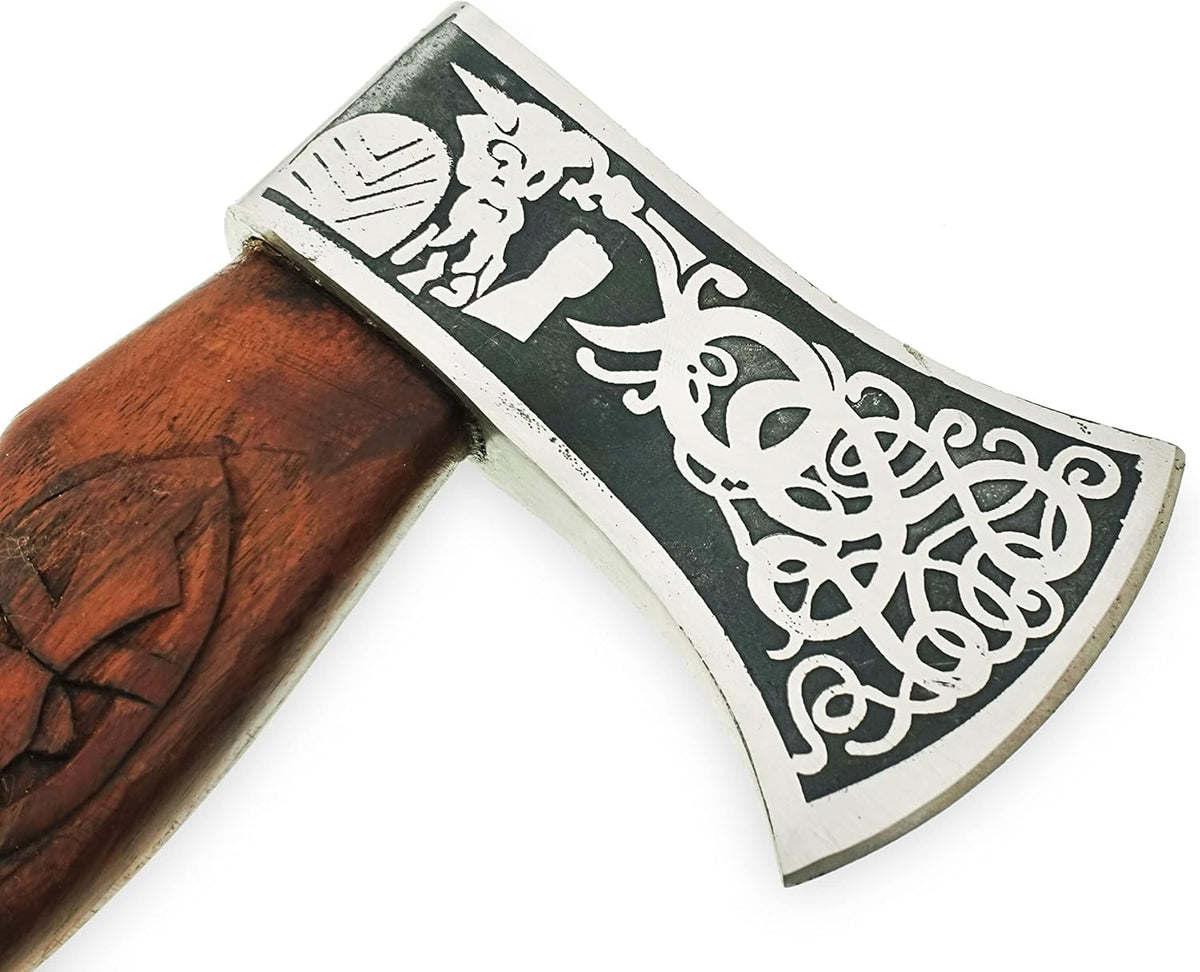 16 Inches Carbon Steel Axe with Rose Wood Handle J20070