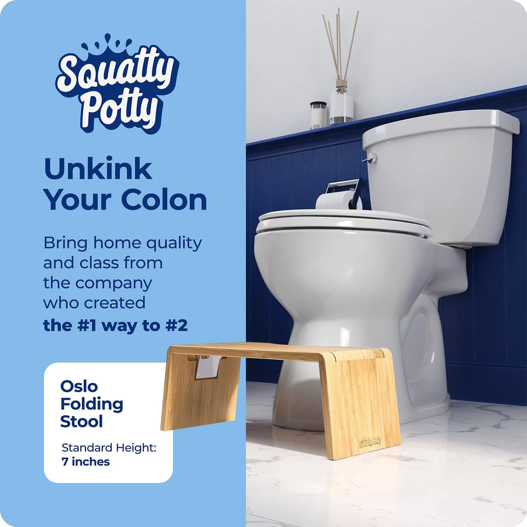 Folding Bamboo Toilet Stool 7 Inches N500392