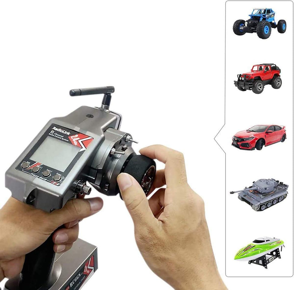 RC6GS V2 6CH RC Transmitter and Receiver R7FG 2.4g Gyro Two-Way Transmission Telemetry Receiver Radio Remote Controller L443