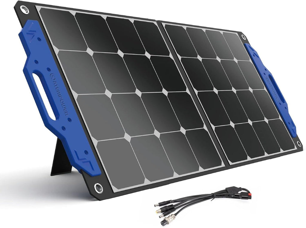 100W Foldable Monocrystalline Solar Panel Suitcase Charger P61959