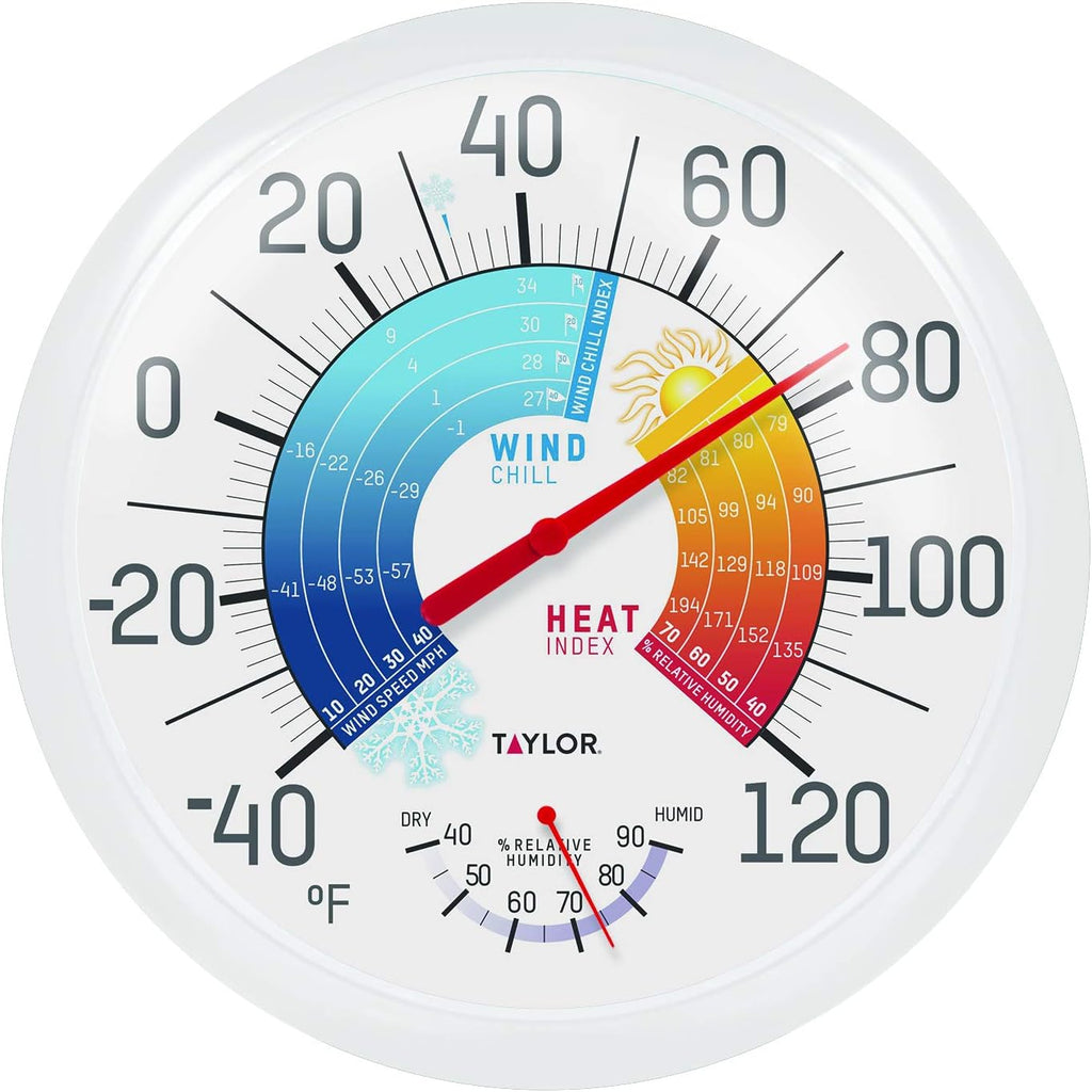 13.25 Inch Thermometer & Hygrometer L9022