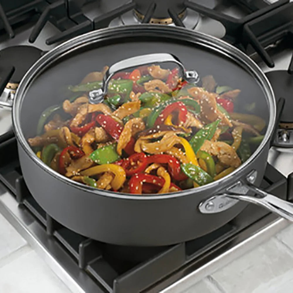 14-Piece Nonstick Hard-Anodized Cookware Set with 12-Piece Knife Set R297804