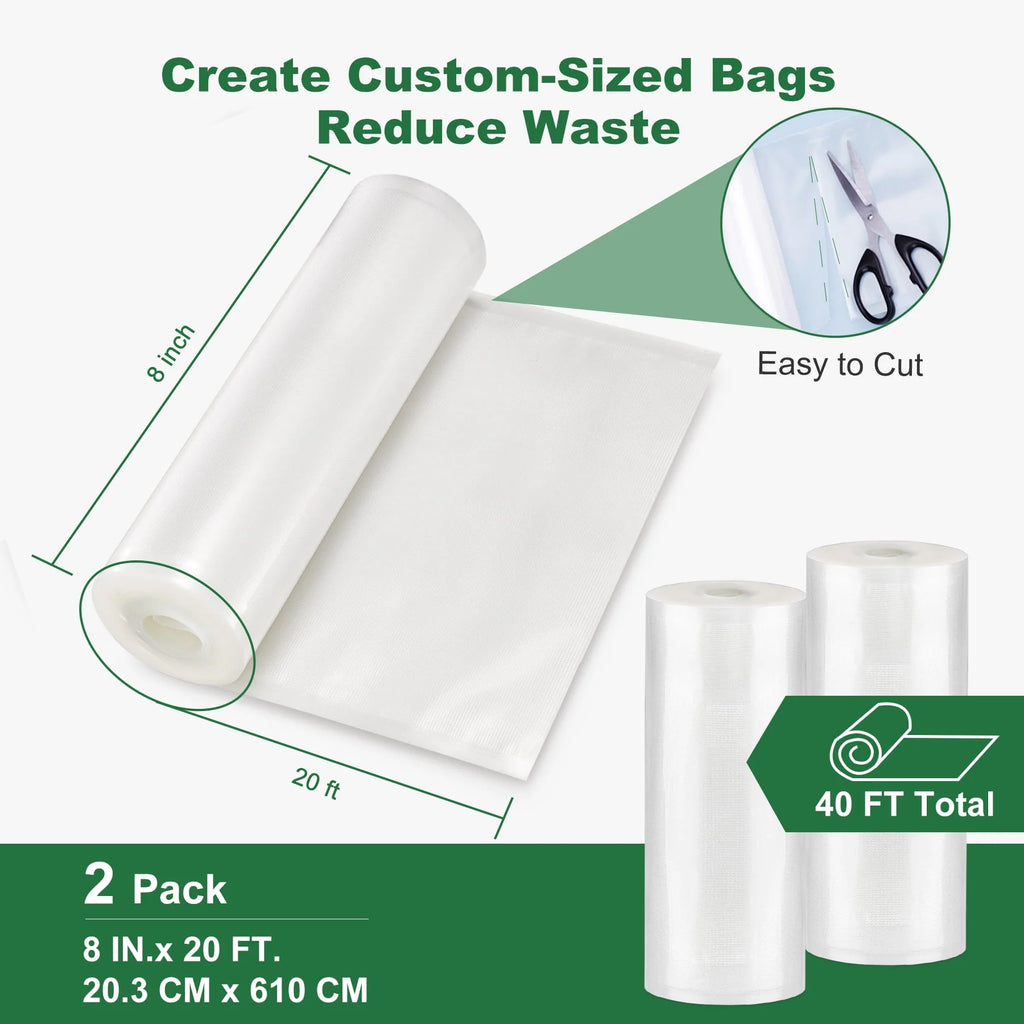Stainless Steel 8-in-1 Vacuum Sealer with Built-in Cutter and Bag Storage E5215