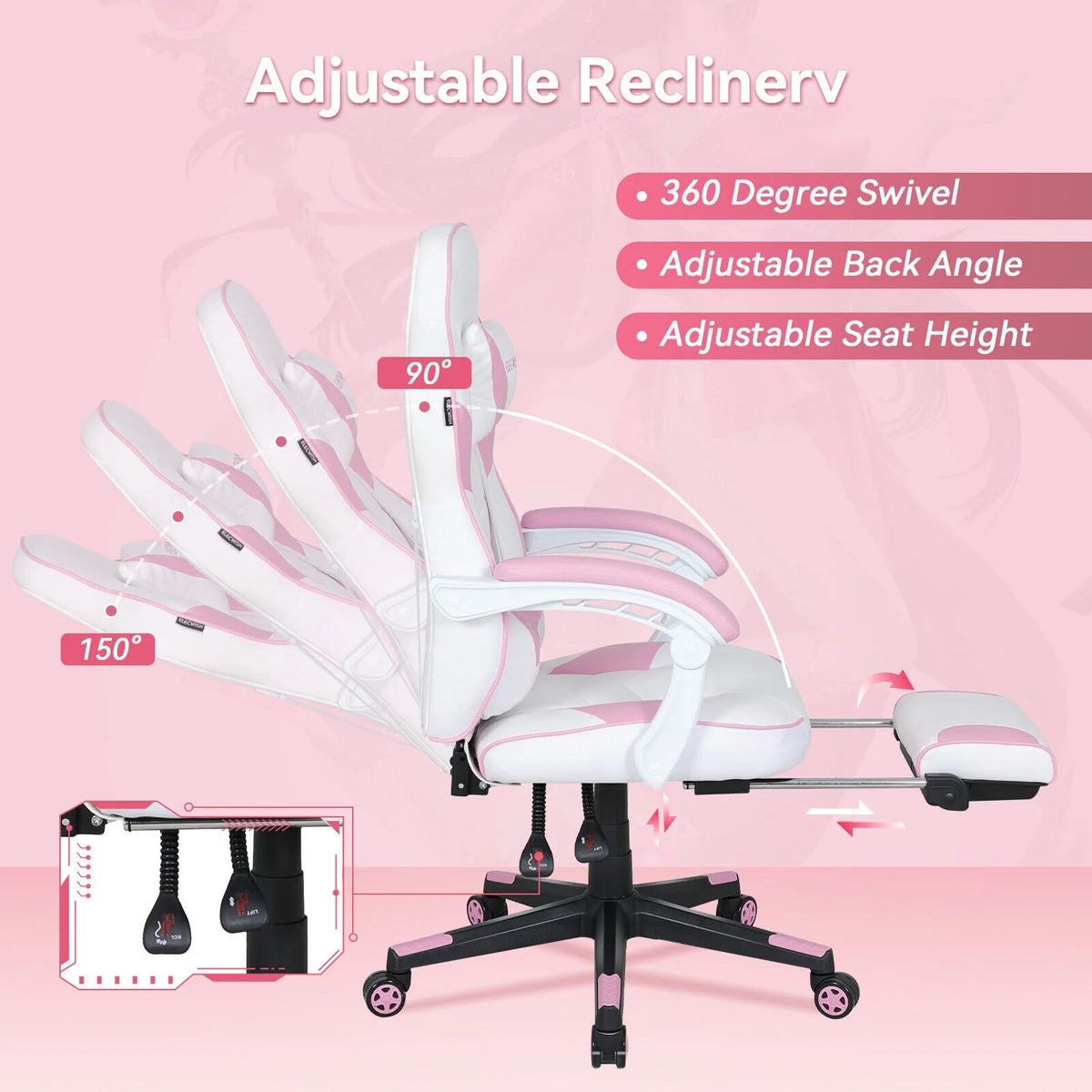 Pink Gaming Chair N1729