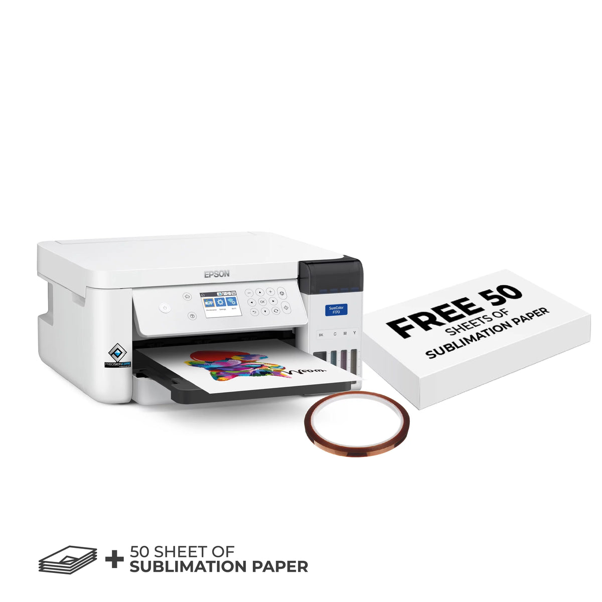 Dye Sublimation Printer with Sublimation Paper and Thermal Tape C849502