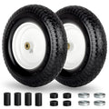 16" Flat-Free Solid Tire and Wheel with 3" Centered Hub 5/8" Axle Bore Hole (2 Pack) H73571