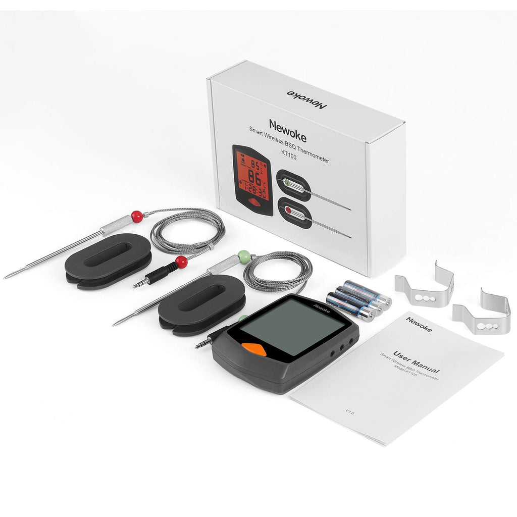 Digital Meat Thermometer with 2 Probes, 3.3 Inch LCD Display, Pack of 2 L6057