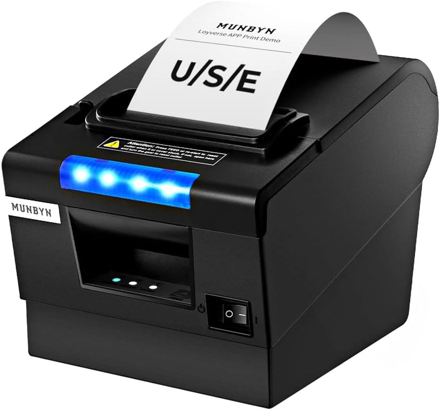 3 1/8 80mm Direct Thermal Receipt Printer with Auto Cutter A7335